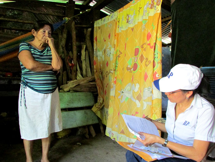 El equipo técnico del ILP integrado por personal de la Unidad de Promoción realizó el llenado de ficha de campo a las familias de la Comunidad Santa Teresa I.