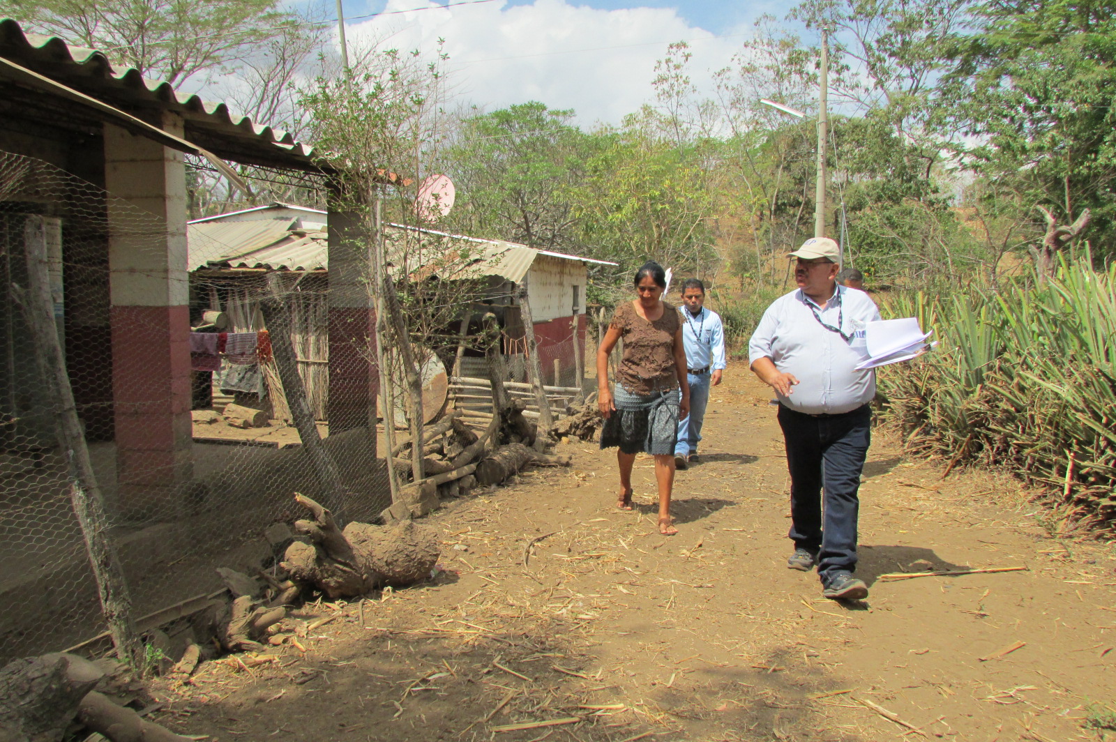 Diagnóstico de campo e inspección técnica en comunidad Nueva Fortuna, en el municipio de Ozatlán, Usulután.